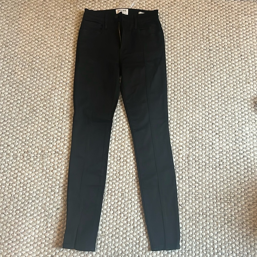 Frame Black High Rise Skinny Jeans